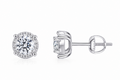 Chiaro Halo Stud Earrings