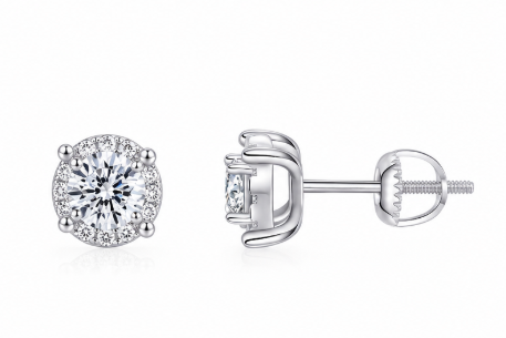 Chiaro Halo Stud Earrings