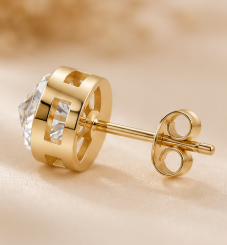 Luce Solitaire Stud Earrings