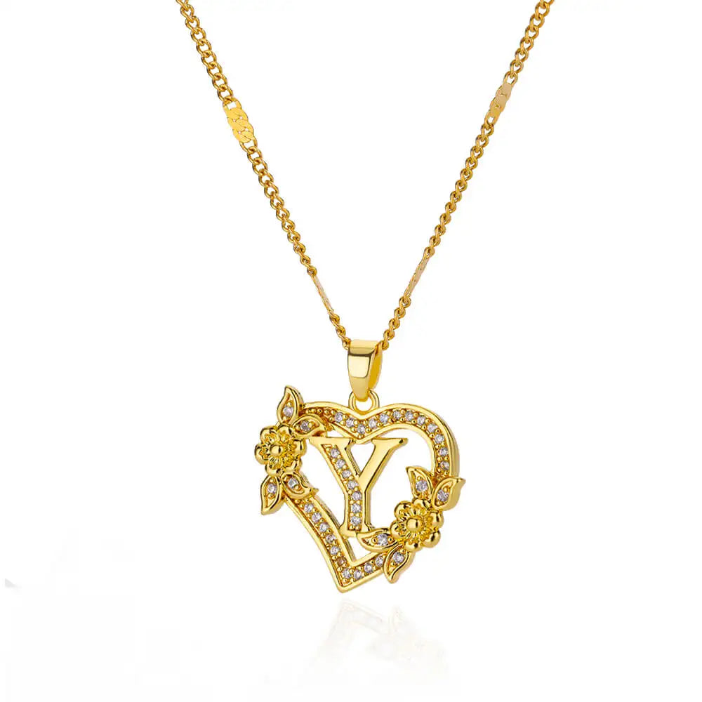 Lettera Cuore Necklace